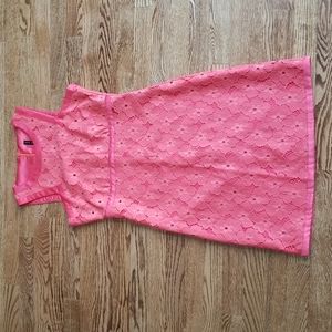(M) Lori M Collection Coral Lace Dress Slim Fitted Business Casual Office Work